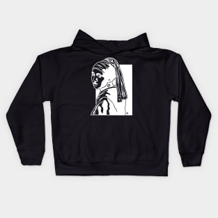 Girl with a Pearl Earring Kids Hoodie